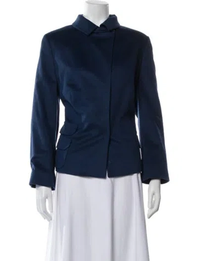 Pre-owned Akris Punto Wool Jacket In Blue