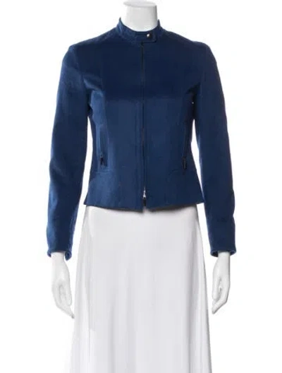 Pre-owned Akris Punto Wool Jacket In Blue