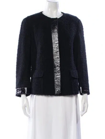 Pre-owned Akris Punto Wool Jacket In Blue