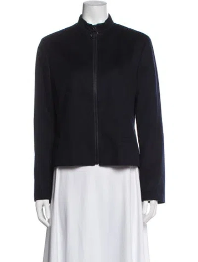 Pre-owned Akris Punto Wool Jacket In Blue