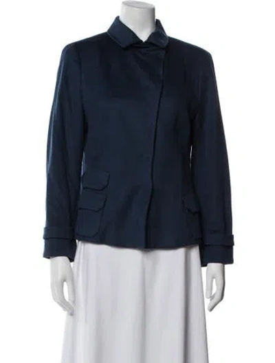 Pre-owned Akris Punto Wool Jacket In Blue