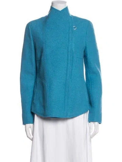 Pre-owned Akris Punto Wool Jacket In Blue