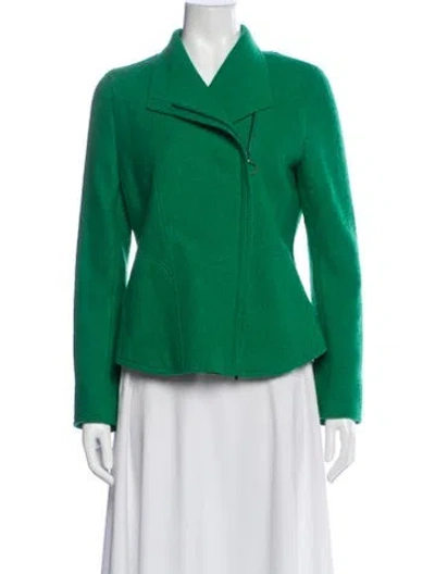 Pre-owned Akris Punto Wool Jacket In Green