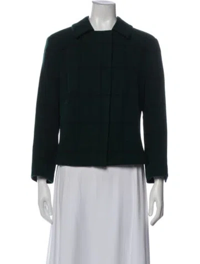 Pre-owned Akris Punto Wool Jacket In Green