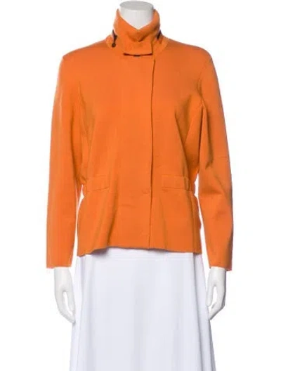 Pre-owned Akris Punto Wool Jacket In Orange