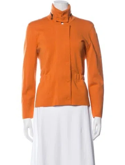 Pre-owned Akris Punto Wool Jacket In Orange
