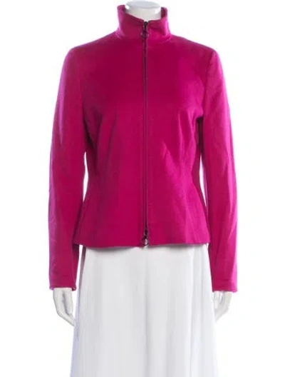 Pre-owned Akris Punto Wool Jacket In Pink
