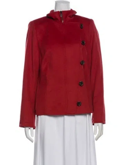 Pre-owned Akris Punto Wool Jacket In Red