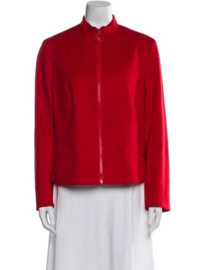 Pre-owned Akris Punto Wool Jacket In Red