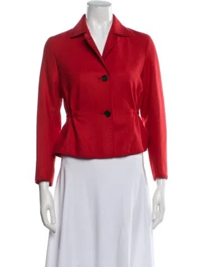 Pre-owned Akris Punto Wool Jacket In Red