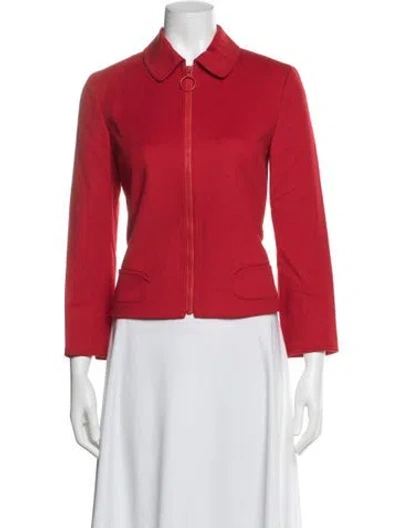 Pre-owned Akris Punto Wool Jacket In Red