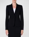 AKRIS PUNTO WOOL JERSEY TAILORED BLAZER JACKET