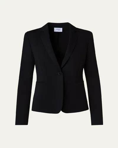 AKRIS PUNTO WOOL JERSEY TAILORED BLAZER JACKET