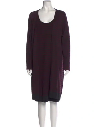 Pre-owned Akris Punto Wool Knee-length Dress In Black