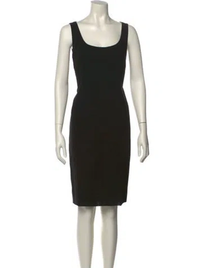 Pre-owned Akris Punto Wool Knee-length Dress In Black