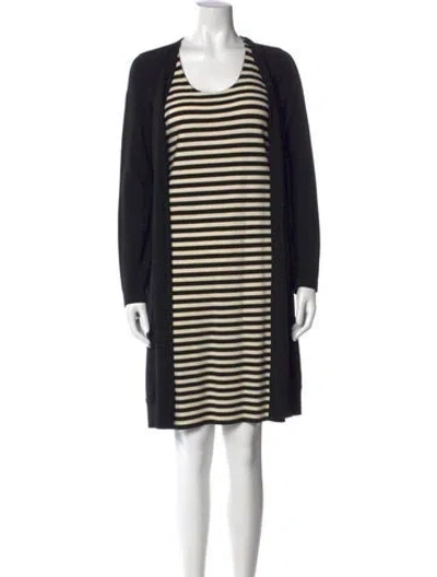 Pre-owned Akris Punto Wool Knee-length Dress In Black