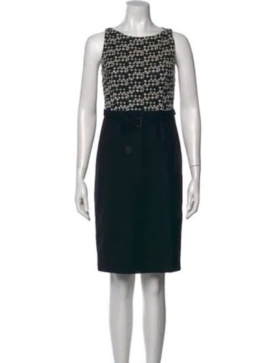 Pre-owned Akris Punto Wool Knee-length Dress In Black