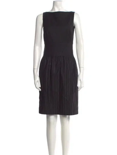 Pre-owned Akris Punto Wool Knee-length Dress In Black