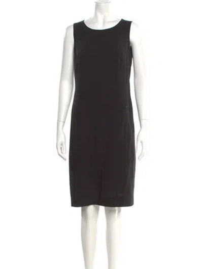 Pre-owned Akris Punto Wool Knee-length Dress In Black