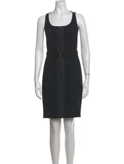 Pre-owned Akris Punto Wool Knee-length Dress In Black