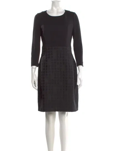 Pre-owned Akris Punto Wool Knee-length Dress In Black