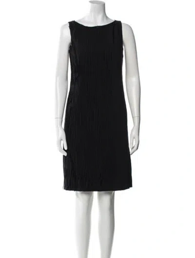 Pre-owned Akris Punto Wool Knee-length Dress In Black
