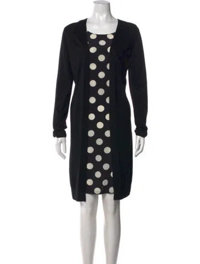Pre-owned Akris Punto Wool Knee-length Dress In Black