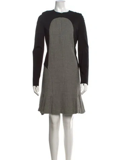Pre-owned Akris Punto Wool Knee-length Dress In Black