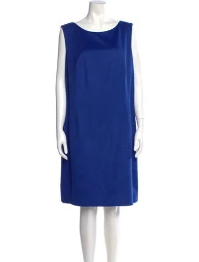 Pre-owned Akris Punto Wool Knee-length Dress In Blue
