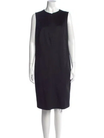 Pre-owned Akris Punto Wool Knee-length Dress In Blue