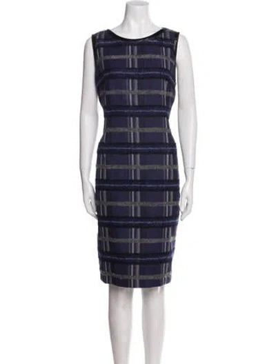 Pre-owned Akris Punto Wool Knee-length Dress In Blue