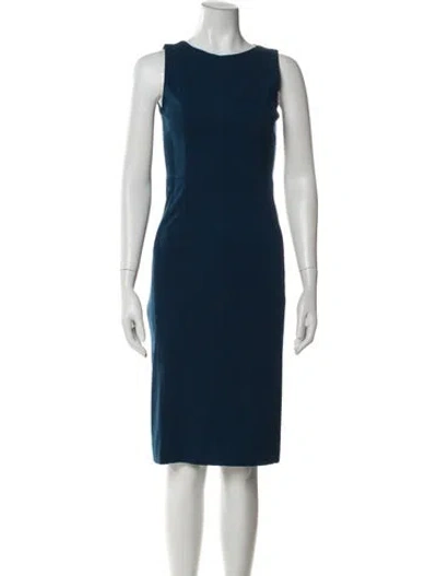 Pre-owned Akris Punto Wool Knee-length Dress In Blue