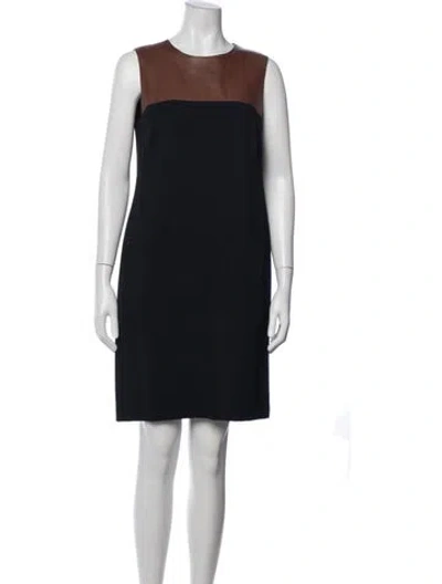 Pre-owned Akris Punto Wool Knee-length Dress In Blue