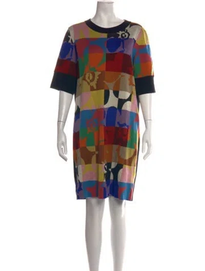 Pre-owned Akris Punto Wool Knee-length Dress In Blue