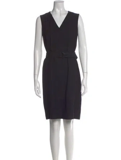 Pre-owned Akris Punto Wool Knee-length Dress In Brown