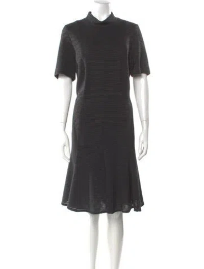 Pre-owned Akris Punto Wool Knee-length Dress In Gray