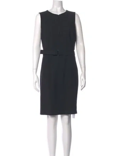 Pre-owned Akris Punto Wool Knee-length Dress In Gray