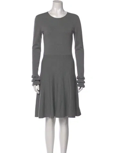 Pre-owned Akris Punto Wool Knee-length Dress In Gray