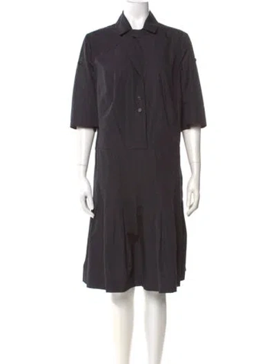 Pre-owned Akris Punto Wool Knee-length Dress In Gray