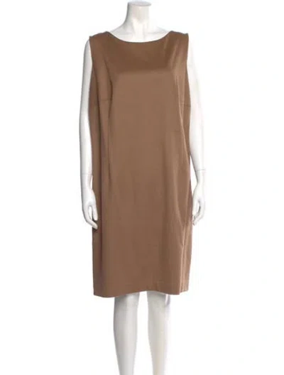 Pre-owned Akris Punto Wool Knee-length Dress In Neutral