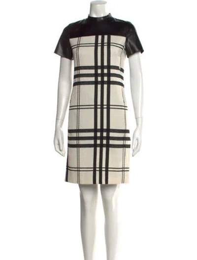 Pre-owned Akris Punto Wool Knee-length Dress In Neutral