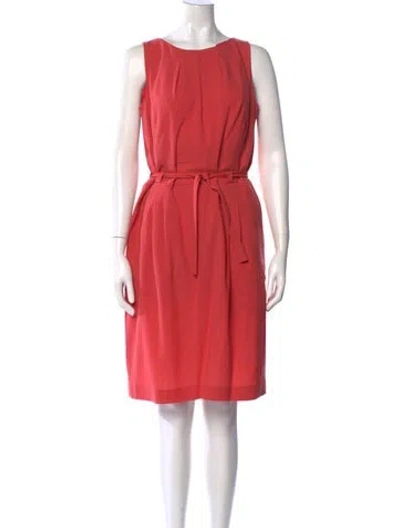 Pre-owned Akris Punto Wool Knee-length Dress In Pink