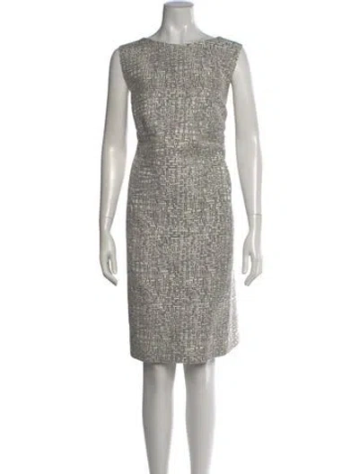 Pre-owned Akris Punto Wool Knee-length Dress In White