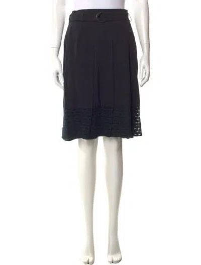 Pre-owned Akris Punto Wool Knee-length Skirt In Black