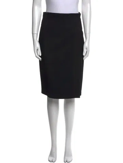Pre-owned Akris Punto Wool Knee-length Skirt In Black