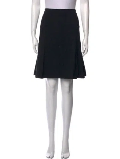 Pre-owned Akris Punto Wool Knee-length Skirt In Black
