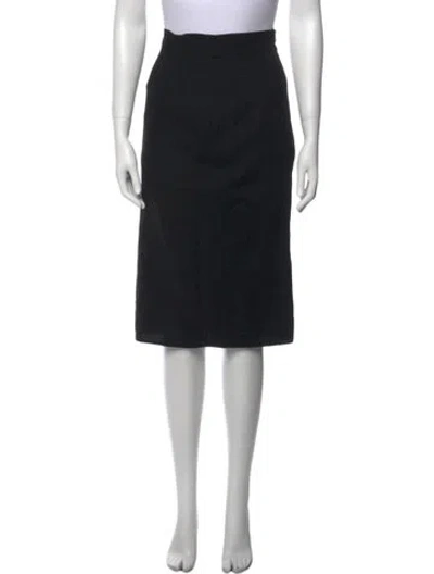 Pre-owned Akris Punto Wool Knee-length Skirt In Black