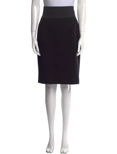 Pre-owned Akris Punto Wool Knee-length Skirt In Black