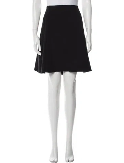 Pre-owned Akris Punto Wool Knee-length Skirt In Black