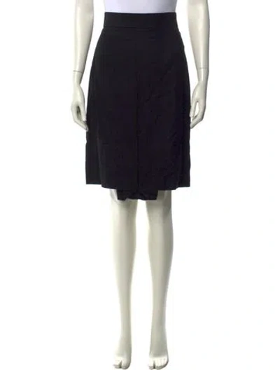 Pre-owned Akris Punto Wool Knee-length Skirt In Black